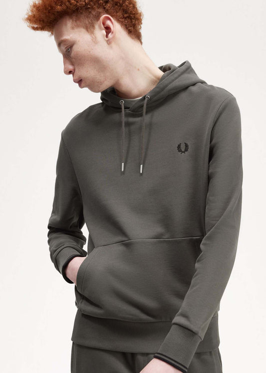 Fred Perry Hoodies  Tipped hooded sweatshirt - field green 