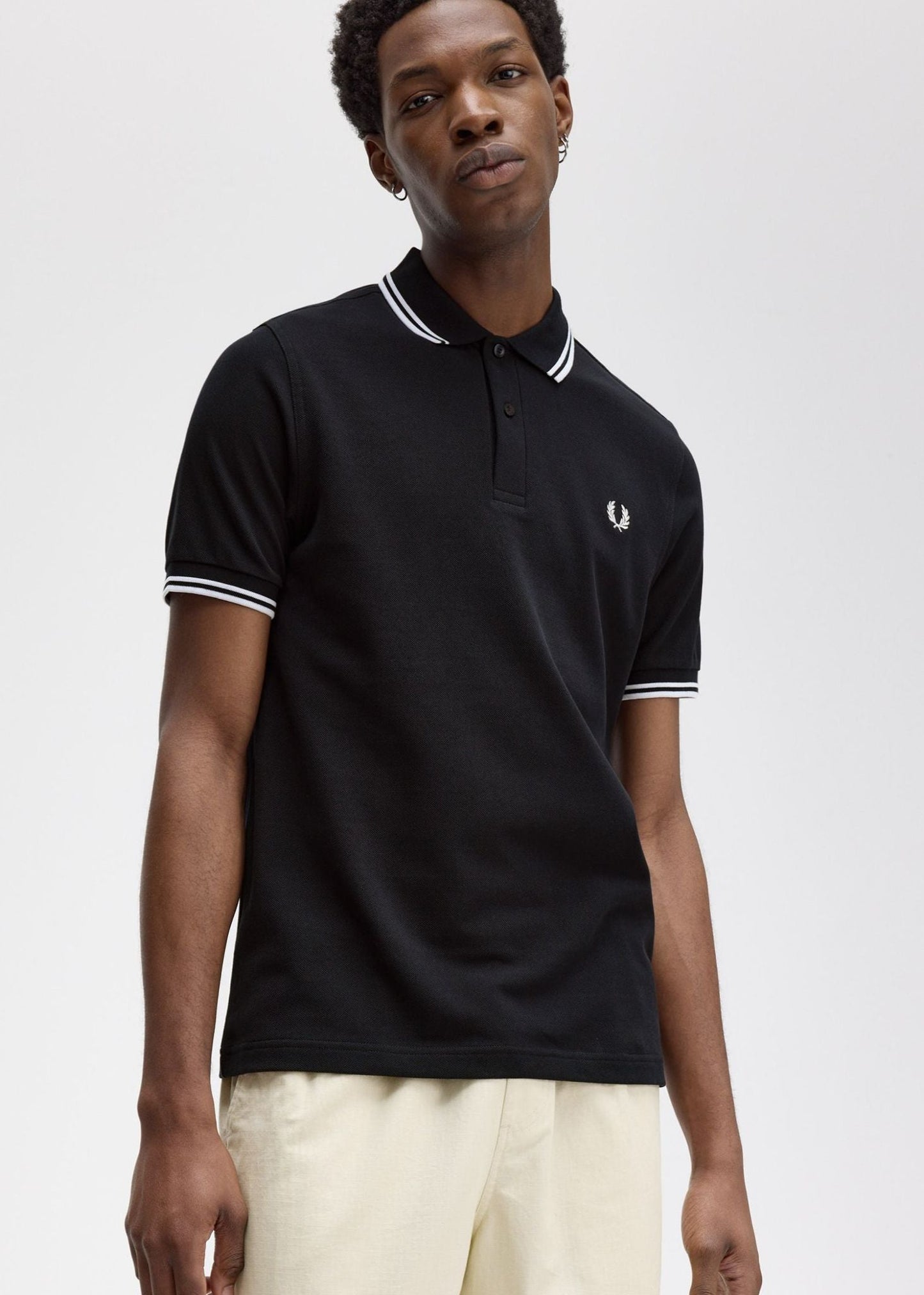 Fred Perry Polo's  Twin tipped Fred Perry shirt - navy white 