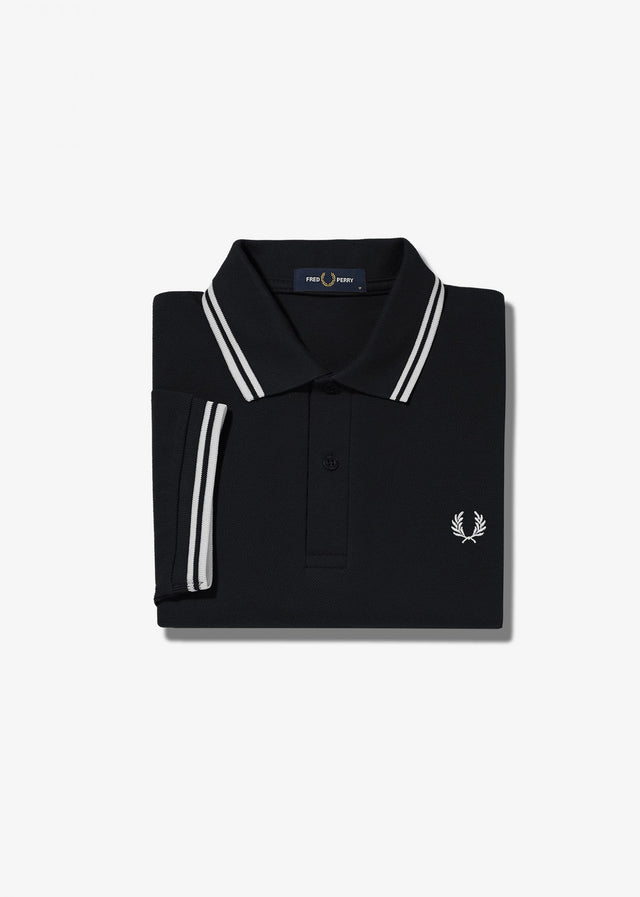 Fred Perry Polos  Twin tipped fred perry shirt - black white white 