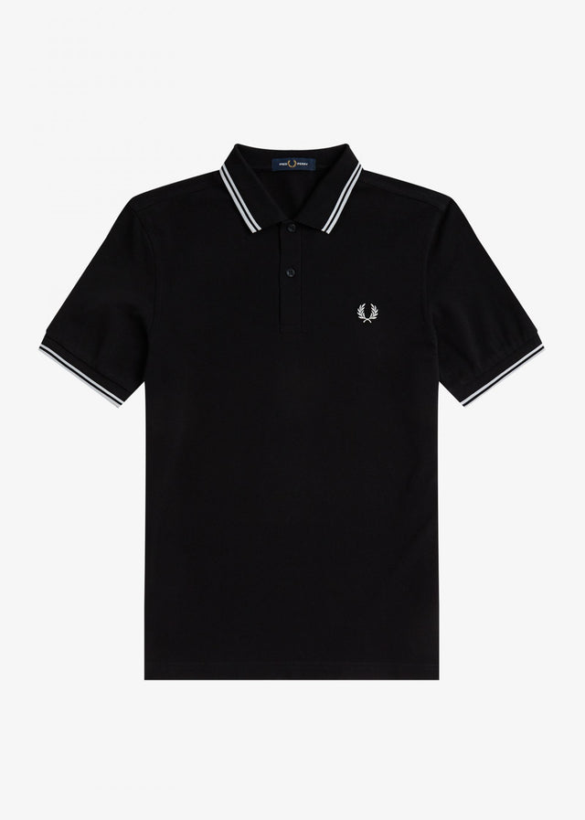 Fred Perry Polos  Twin tipped fred perry shirt - black white white 