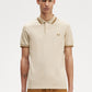 Twin tipped fred perry shirt - oatmeal