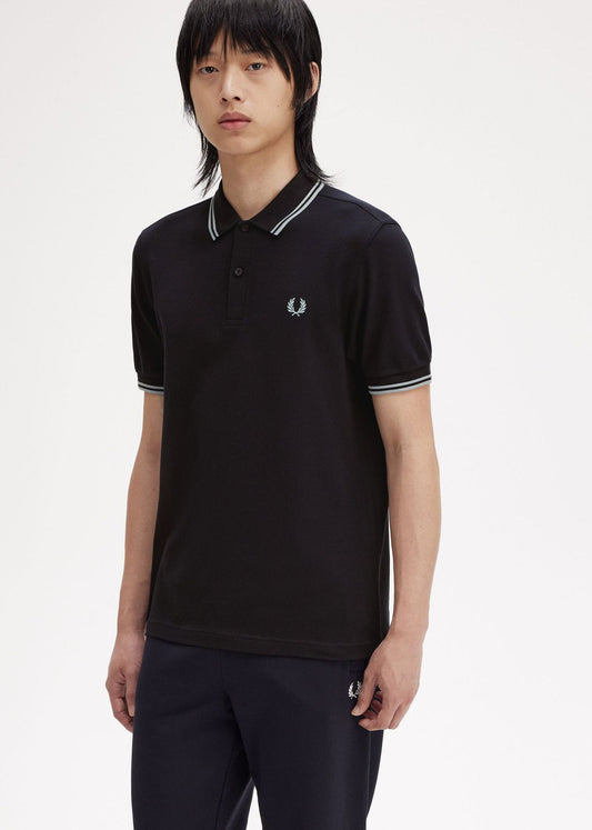 Fred Perry Polo's  Twin tipped fred perry shirt - navy-silver blue silver blue 