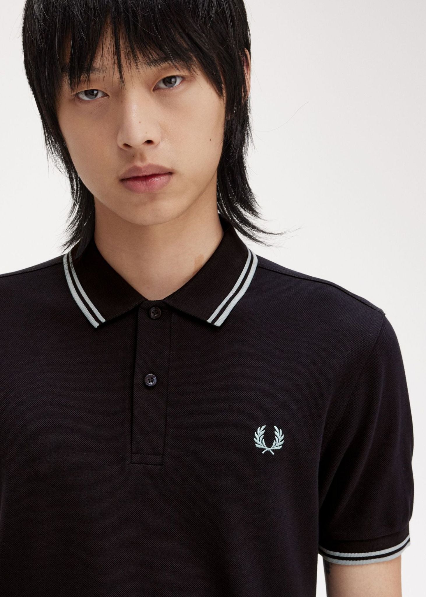 Fred Perry Polo's  Twin tipped fred perry shirt - navy-silver blue silver blue 