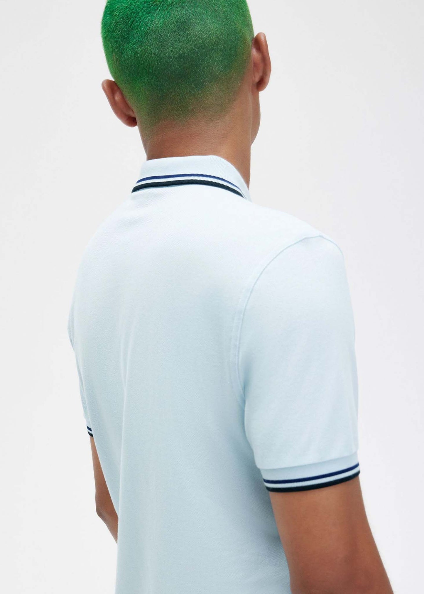 Twin tipped fred perry shirt - light ice