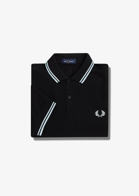 Fred Perry Polo's  Twin tipped fred perry shirt - black light ice 