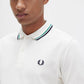 Twin tipped fred perry shirt - ecru fp green navy