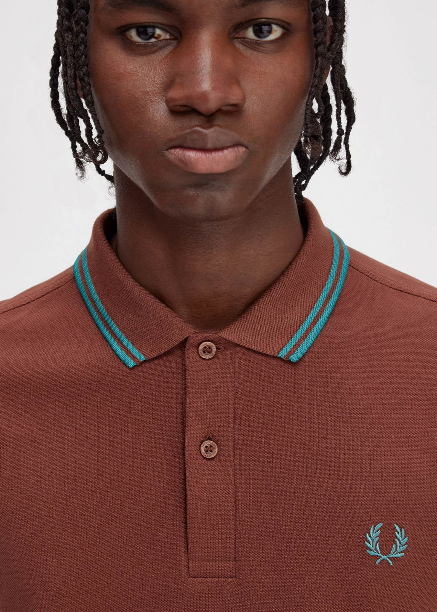 Fred Perry Polo's  Twin tipped fred perry shirt - whisky brown deep mint 