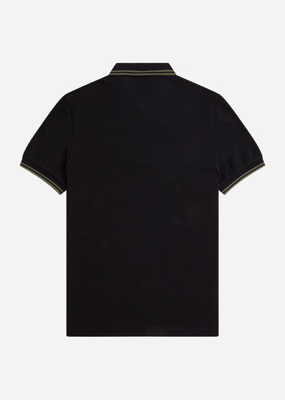 Fred Perry Polo's  Twin tipped fred perry shirt - black field green 