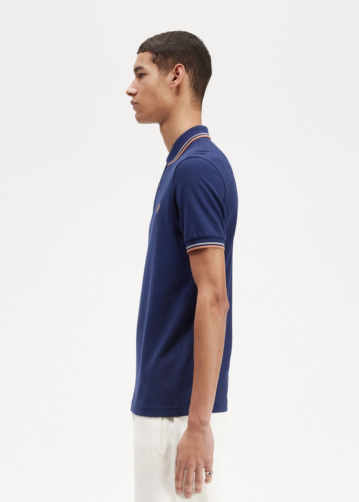 Fred Perry Polo's  Twin tipped fred perry shirt - french navy seagrass light rust 