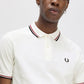 Fred Perry Polo's  Twin tipped fred perry shirt - snow white burnt red navy 