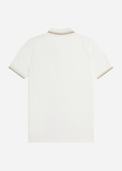 Fred Perry Polo's  Twin tipped Fred Perry shirt - snow white oatmeal white stone 