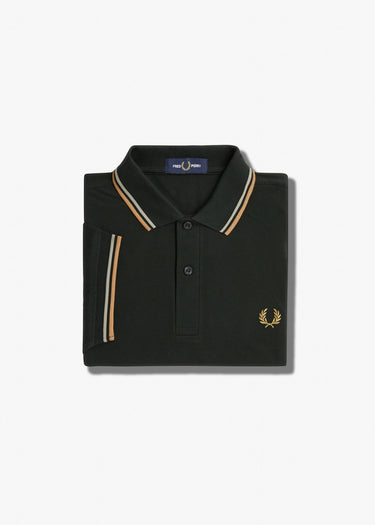 Fred Perry Polo's  Twin tipped fred perry shirt - night green 