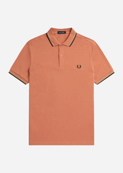 Fred Perry Polo's  Twin tipped Fred Perry shirt - light rust warm green 