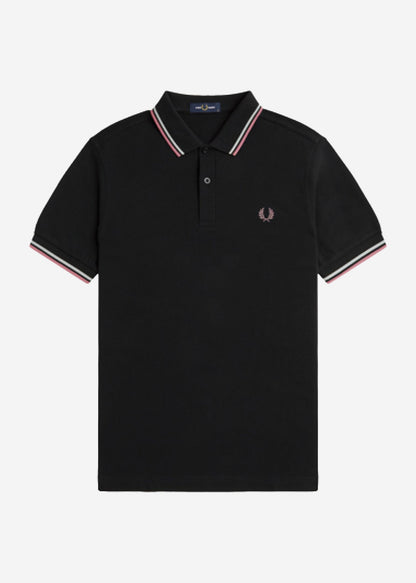 Fred Perry Polo's  Twin tipped fred perry shirt - black ecru 