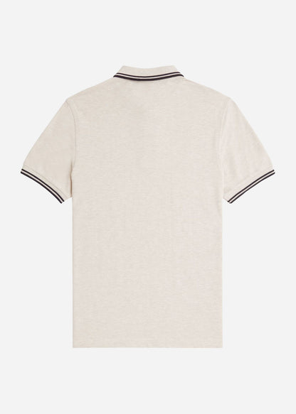 Fred Perry Polo's  Twin tipped fred perry shirt - porridge marl anchor grey anchor grey 