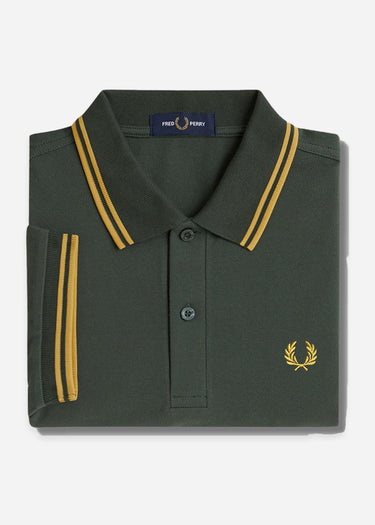Fred Perry Polo's Twin tipped fred perry polo shirt- Court Green Honeycomb