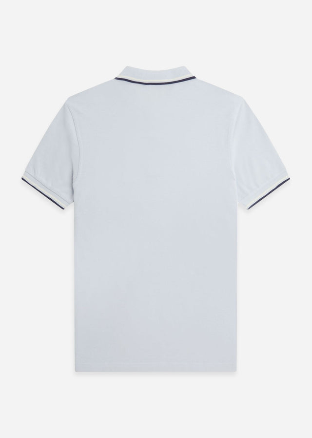 Fred Perry Polos Twin tipped fred perry polo shirt-Light Ice Snow White Tennisblue