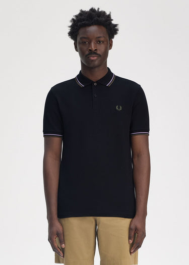 Fred Perry Polo's Twin tipped fred perry polo shirt- Navy Ultra Violet Laurel Wreath Green