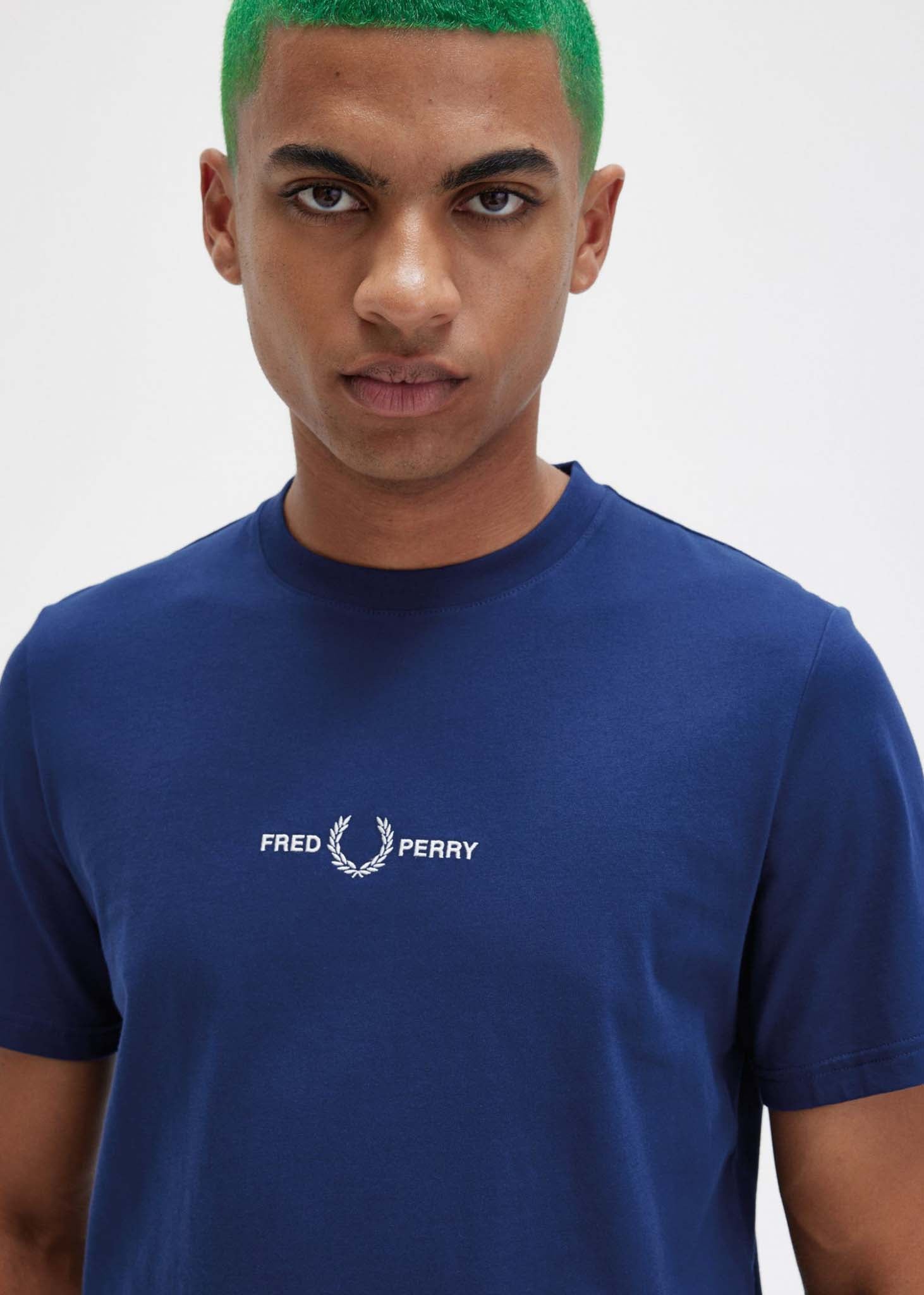 Fred Perry T-shirts  Embroidered t-shirt - french navy 