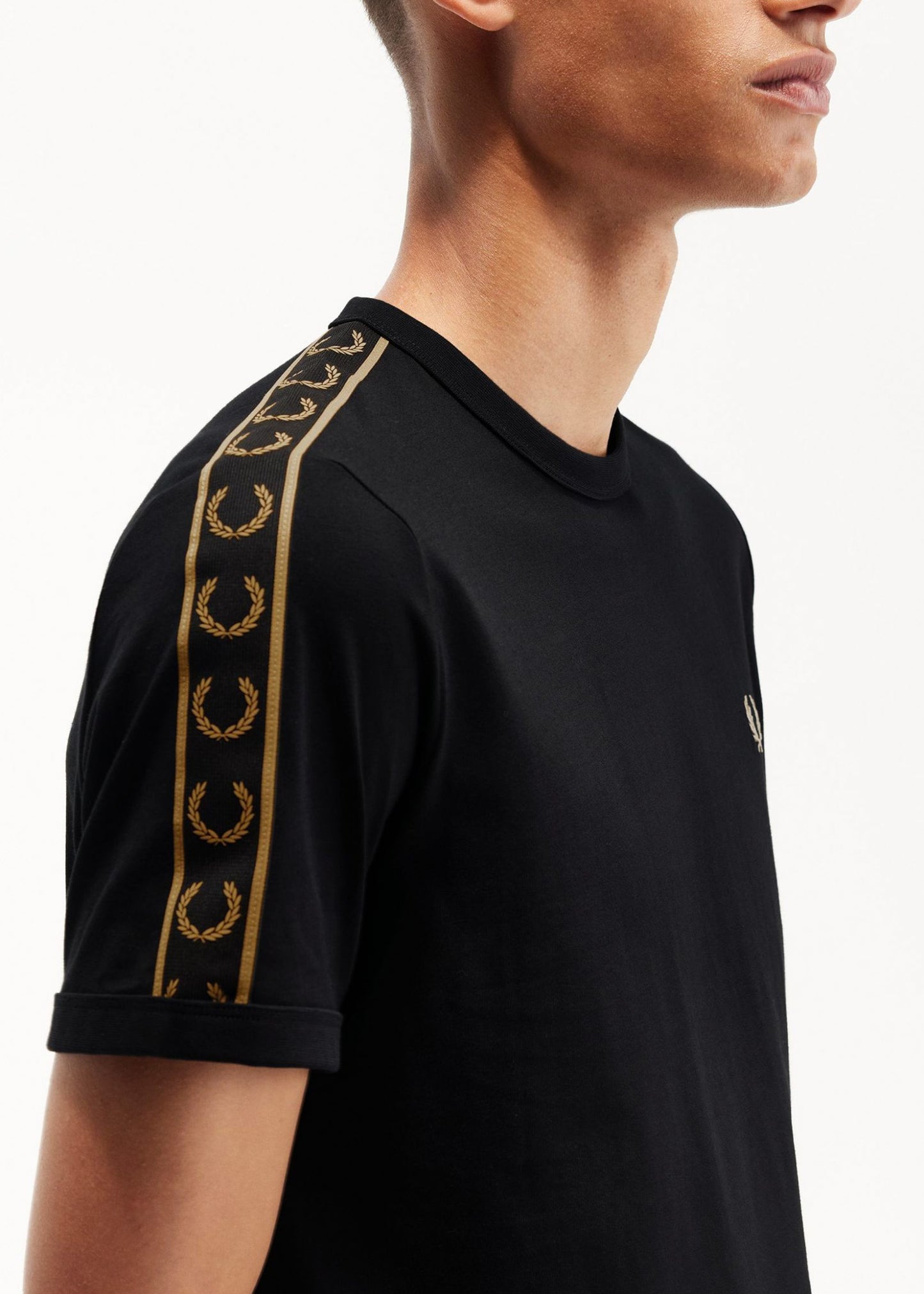 Contrast tape ringer t-shirt - black stone