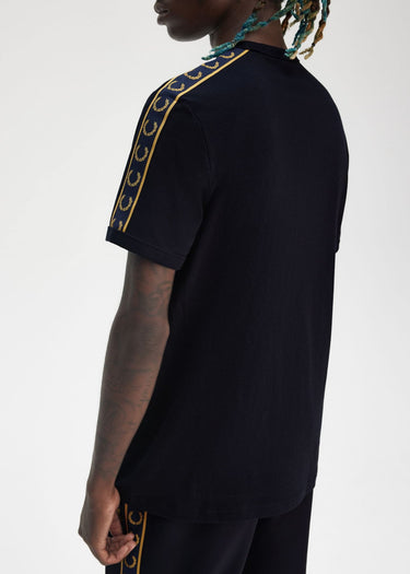 Fred Perry T-shirts Contrast tape ringer t-shirt - navy honeycomb
