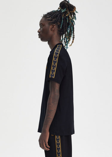 Fred Perry T-shirts Contrast tape ringer t-shirt - navy honeycomb