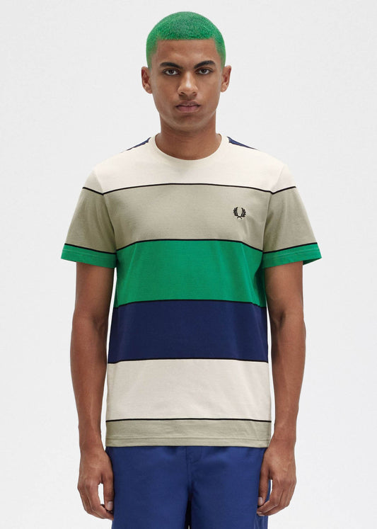 Fred Perry T-shirts  Bold stripe t-shirt - seagrass 