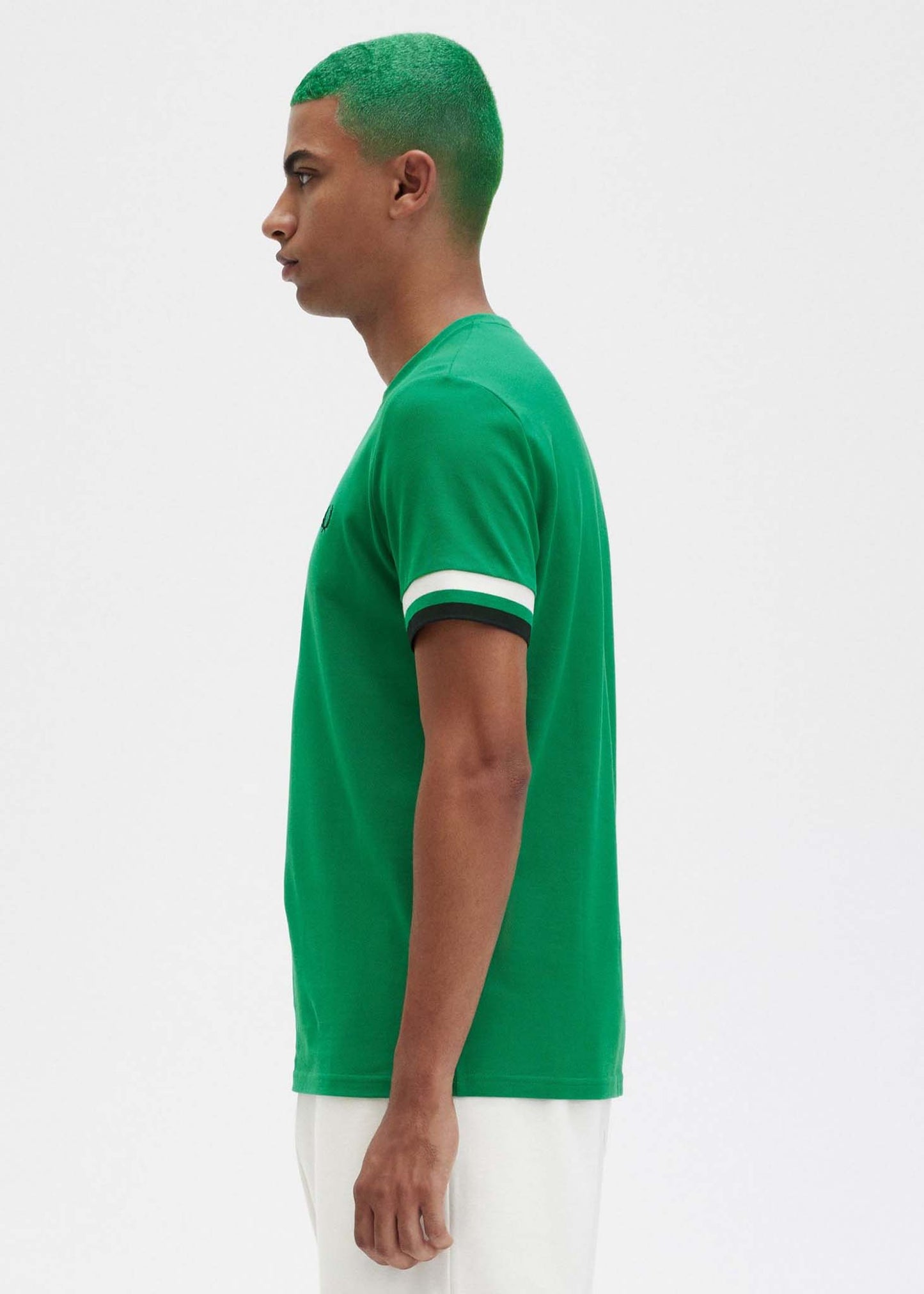 Bold tipped pique t-shirt - fp green