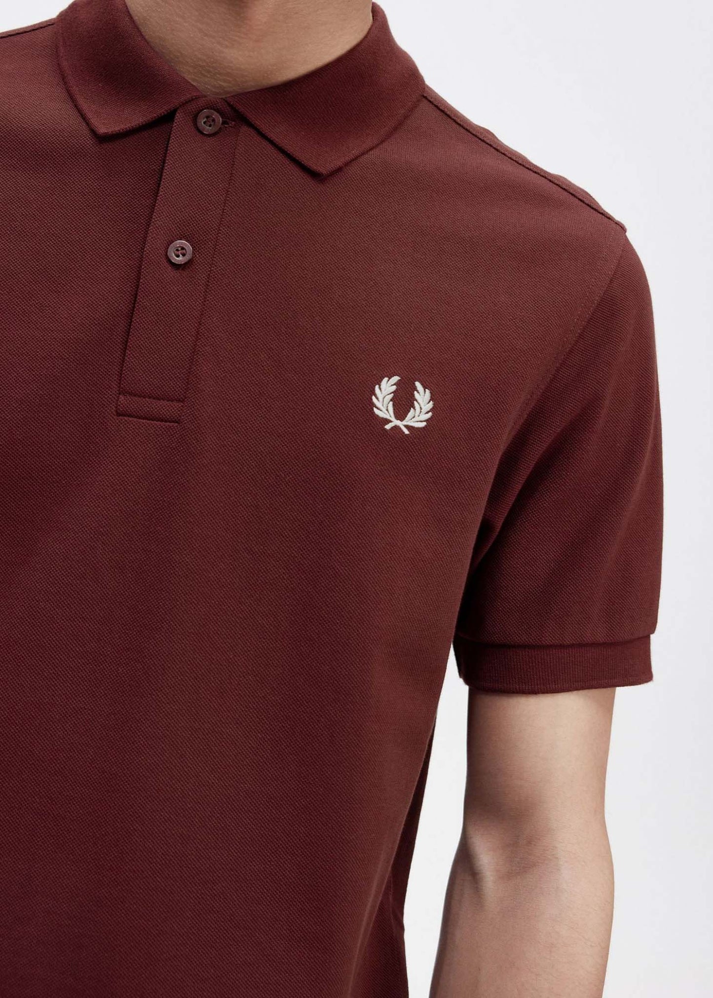 Plain fred perry shirt - oxblood