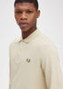 Fred Perry Longsleeve Polo's  LS plain fred perry shirt - oatmeal 