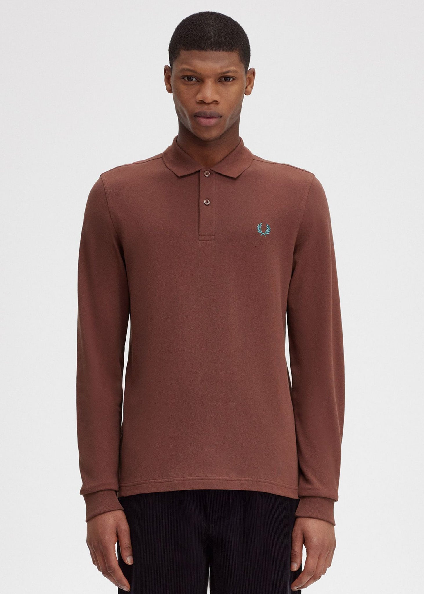 Fred Perry Longsleeve Polo's  LS plain fred perry shirt - whisky brown 