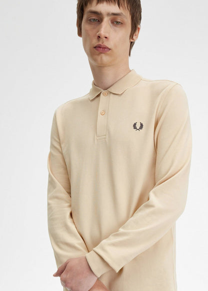 Fred Perry Longsleeve Polo's  Ls plain fred perry shirt - oatmeal black 