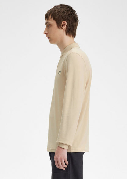 Fred Perry Longsleeve Polo's  Ls plain fred perry shirt - oatmeal black 