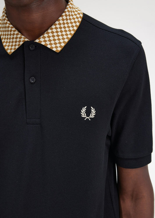 Fred Perry Polo's  Collar detail polo shirt - black 