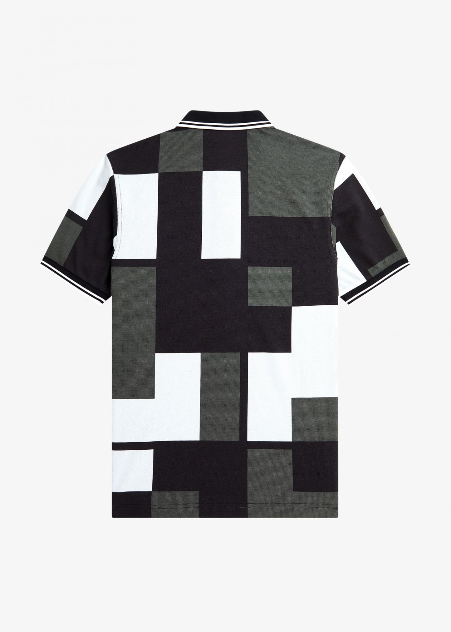 Pixel print fred perry shirt - light ice