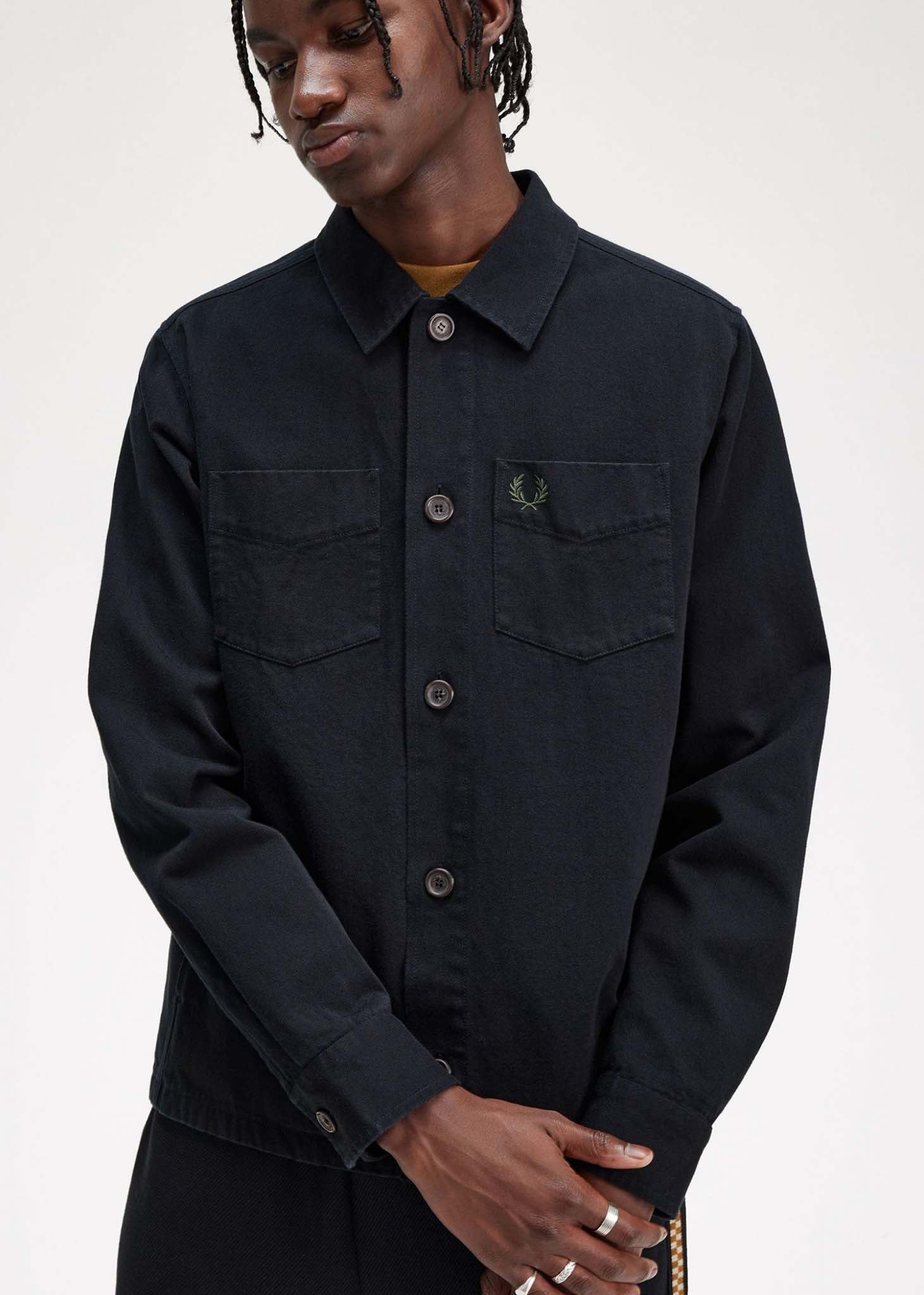 Fred Perry Overshirts  Twill overshirt - black 