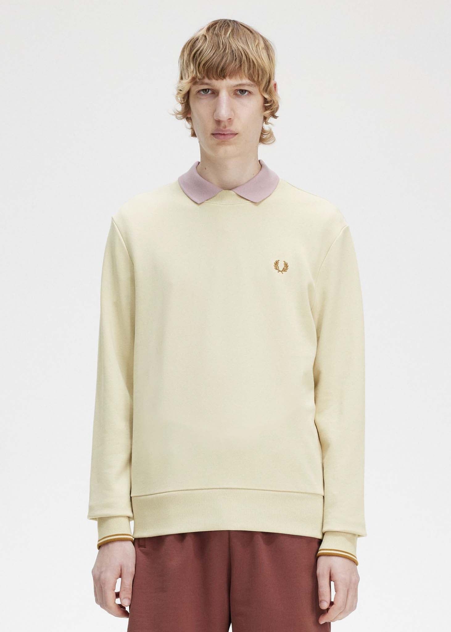 Fred Perry Truien  Crew neck sweatshirt - oatmeal 