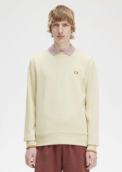 Fred Perry Truien  Crew neck sweatshirt - oatmeal 