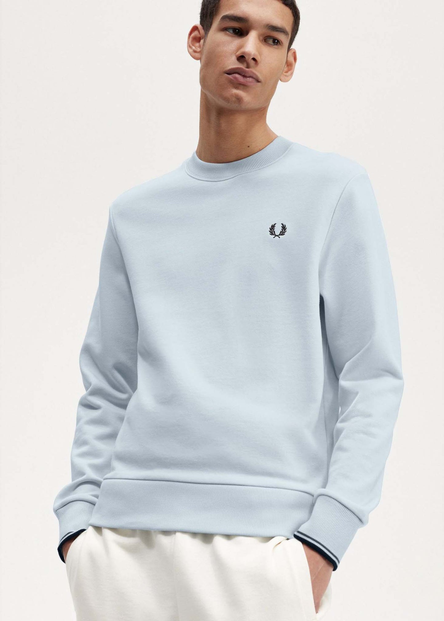 Fred Perry Truien  Crew neck sweatshirt - light ice 