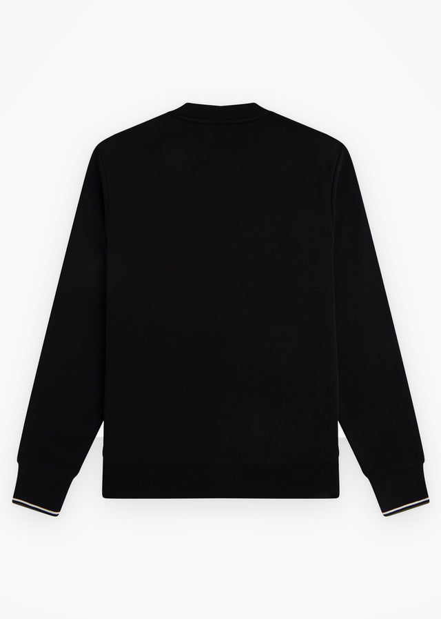 Fred Perry Sweaters Crew neck sweatshirt - black ecru laurel wreath green