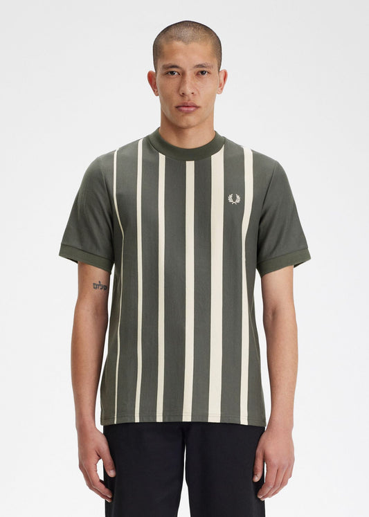 Gradient stripe t-shirt - field green
