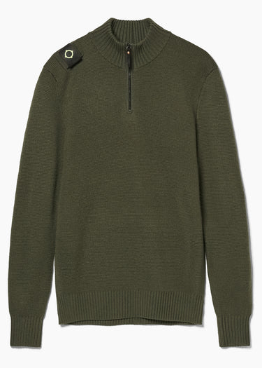 MA.Strum Sweaters Sarl quarter zip sweater - bronze green