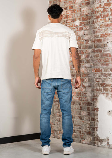 Napapijri T-shirts Back graphic t-shirt - beige dimity