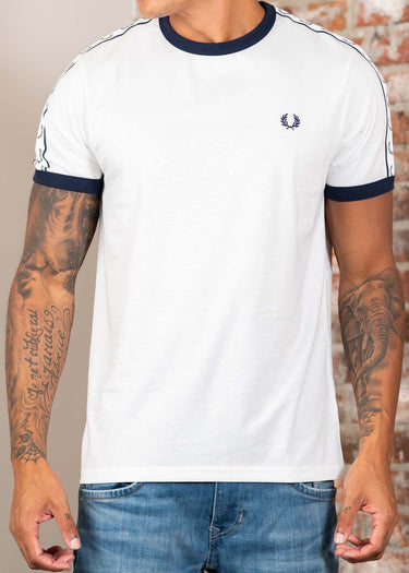 Fred Perry T-shirts Taped ringer t-shirt - snow white