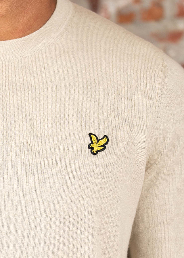 Lyle & Scott Sweaters Cotton merino crew neck jumper - grey taupe