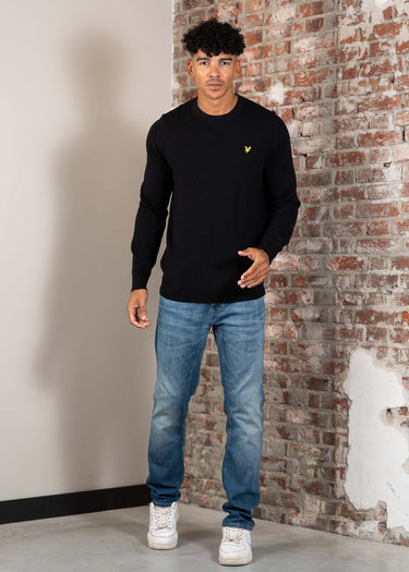 Lyle & Scott Truien Cotton Merino crew jumper - jet black