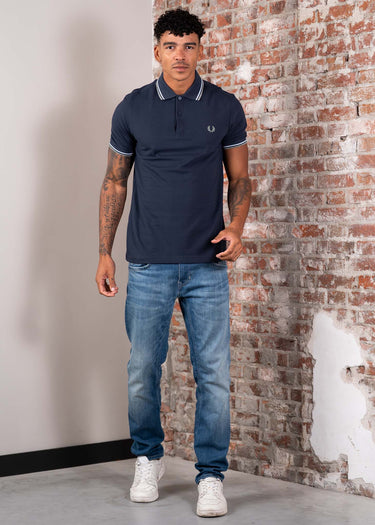 Fred Perry Polo's Twin tipped polo - dark airforce light ice bay leaf
