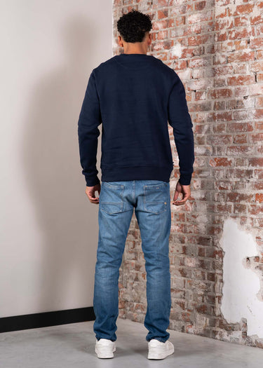 Aquascutum Truien Centered logo crewneck - navy