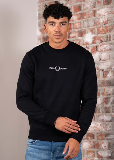 Fred Perry Truien Embroidered sweatshirt - black