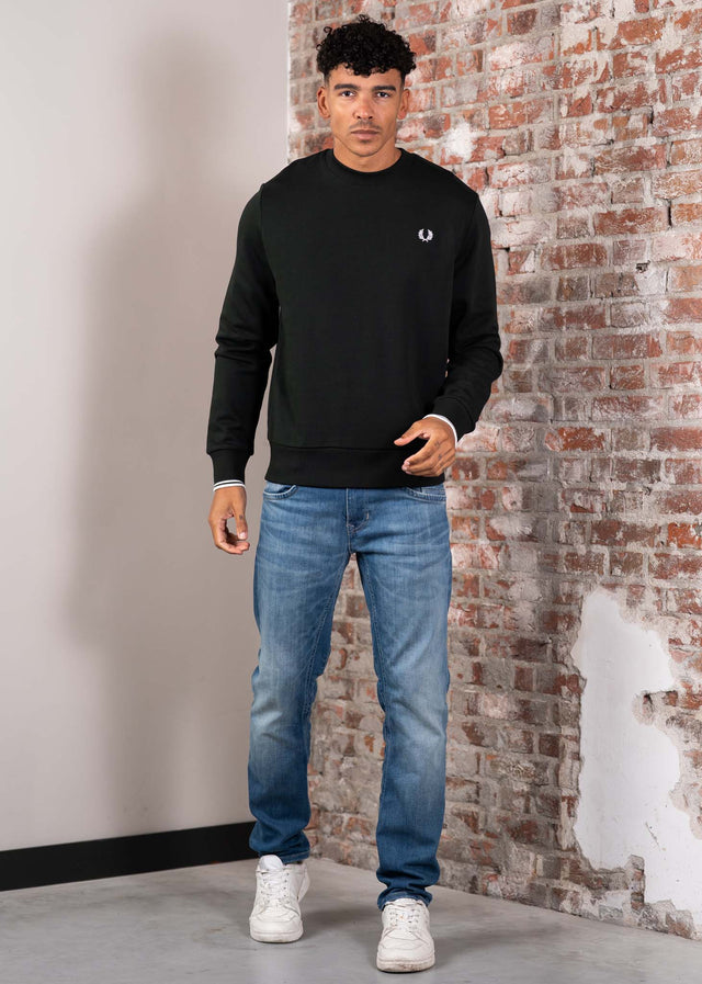 Fred Perry Sweaters Crew neck sweatshirt - night green snow white